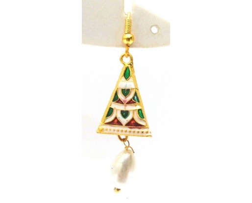 Meenakari Minakari Enamel Jhumka Jhumki Handmade Earring Jewelry Chandelier A124